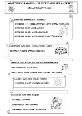 Célébrations Semaine Sainte