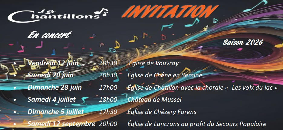 Les Chantillons - Concerts été 2026