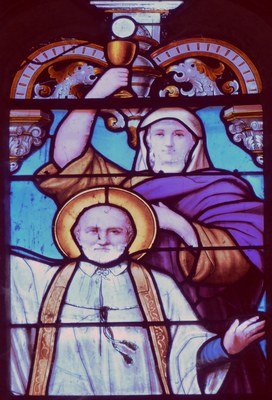 Saint Vincent de Paul accueilli au ciel par la foi.jpg