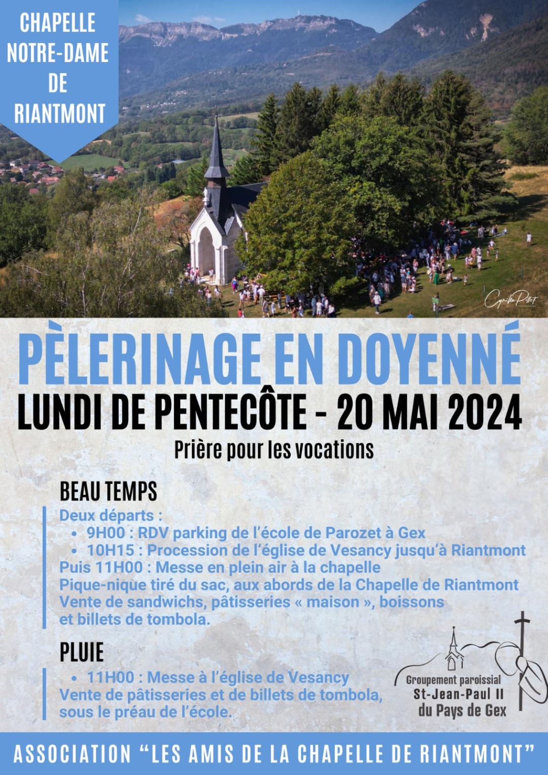 Affiche pélé Pentecôte Riantmont 2024
