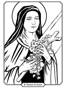 st therese coloring page